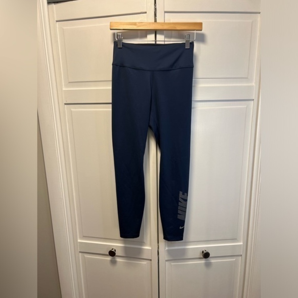 Nike Dri-Fit Embellished-Logo 7/8 Leggings Size Women’s Small Color Blue